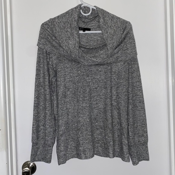 Gibson Off The Shoulder Grey Sweater - Picture 15 of 16